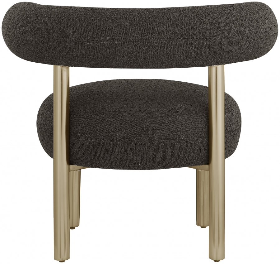 Fauteuil d'appoint rembourré en chenille Vivi