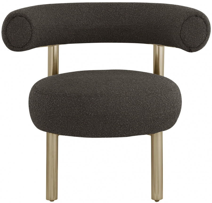 Fauteuil d'appoint rembourré en chenille Vivi