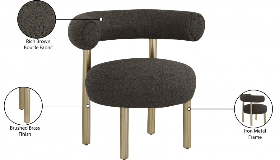 Fauteuil d'appoint rembourré en chenille Vivi