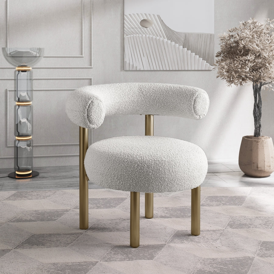 Fauteuil d'appoint rembourré en chenille Vivi