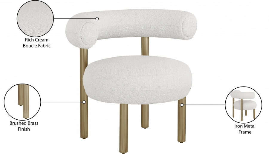 Fauteuil d'appoint rembourré en chenille Vivi