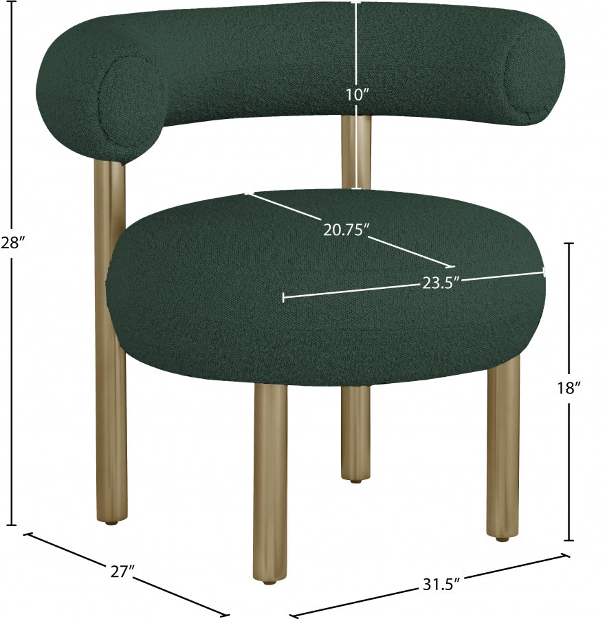 Fauteuil d'appoint rembourré en chenille Vivi