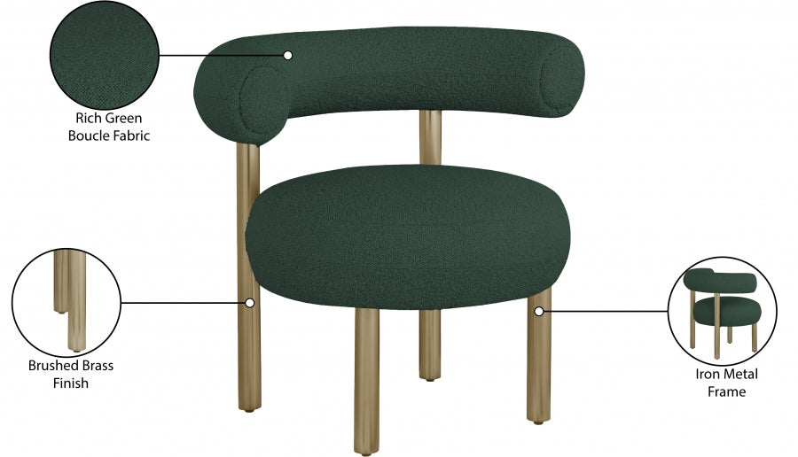Fauteuil d'appoint rembourré en chenille Vivi