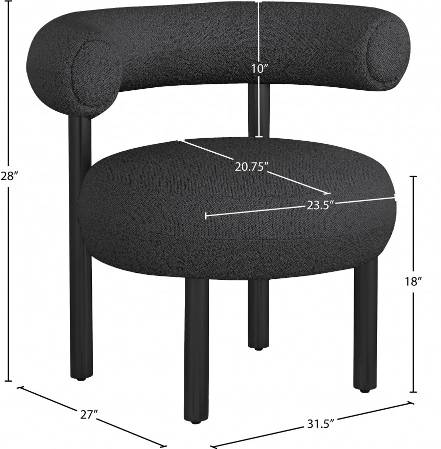Fauteuil d'appoint rembourré en chenille Vivi