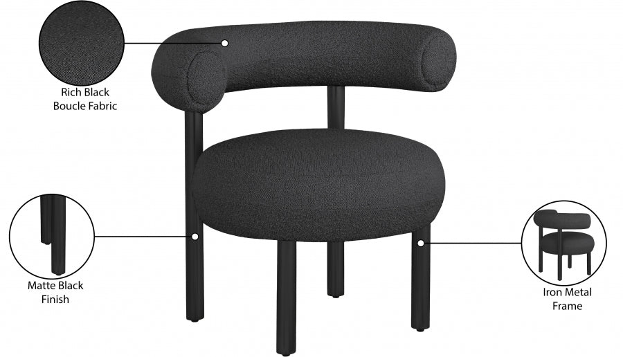 Fauteuil d'appoint rembourré en chenille Vivi