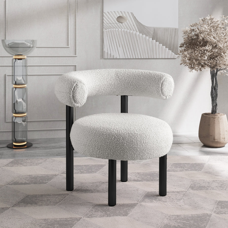 Fauteuil d'appoint rembourré en chenille Vivi