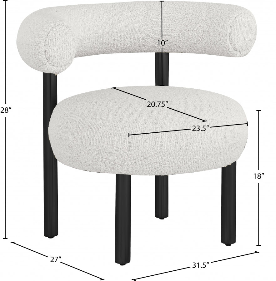 Fauteuil d'appoint rembourré en chenille Vivi
