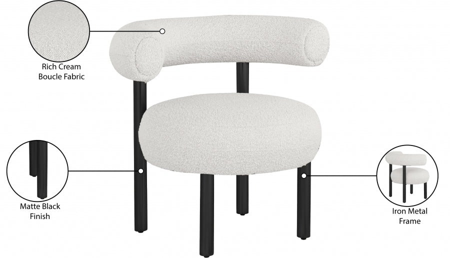 Fauteuil d'appoint rembourré en chenille Vivi