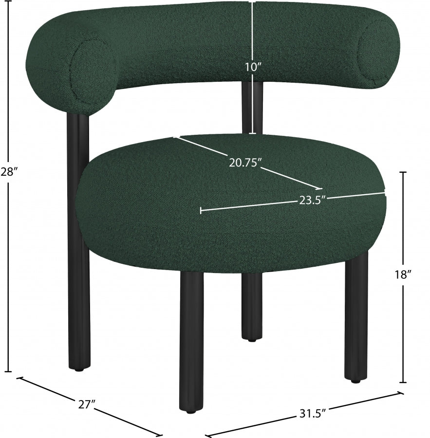 Fauteuil d'appoint rembourré en chenille Vivi