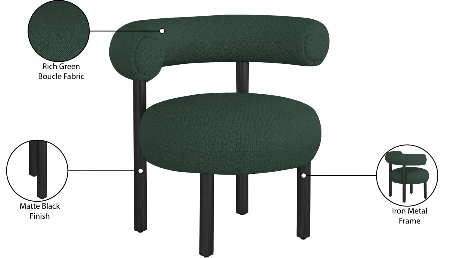 Fauteuil d'appoint rembourré en chenille Vivi