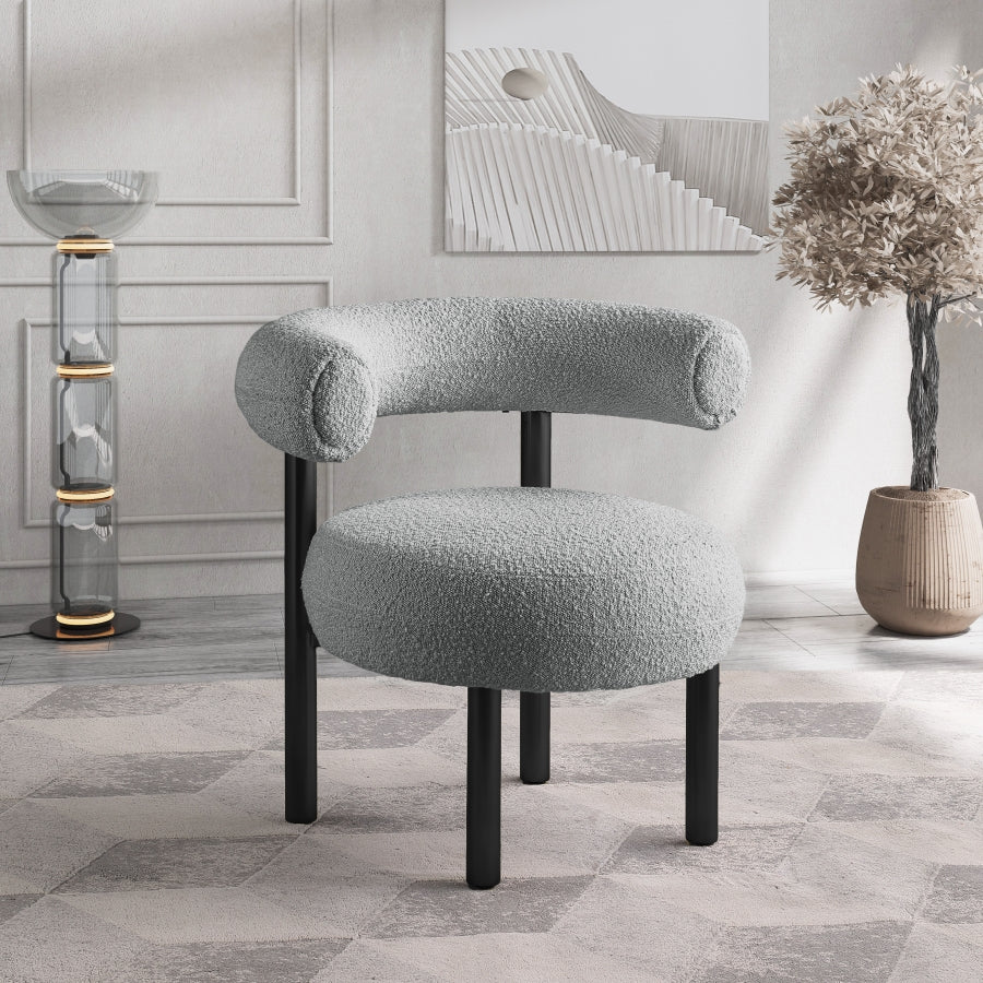 Fauteuil d'appoint rembourré en chenille Vivi