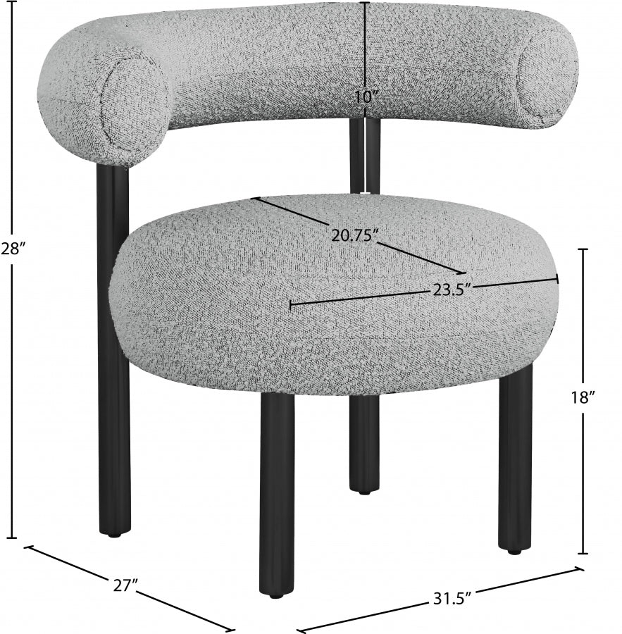 Fauteuil d'appoint rembourré en chenille Vivi