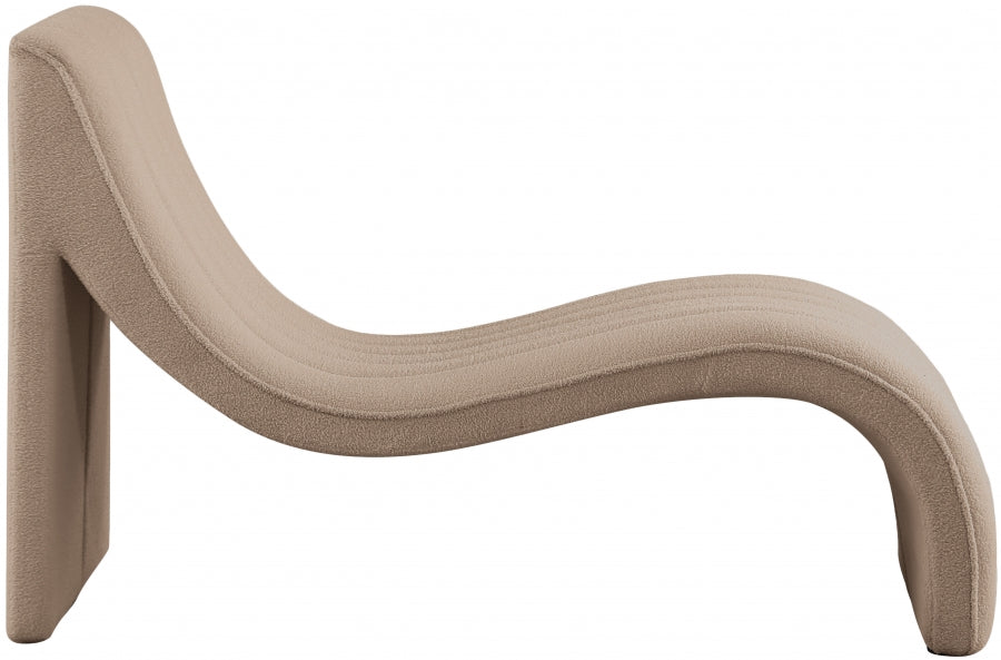 Chaise longue en tissu Orian Teddy