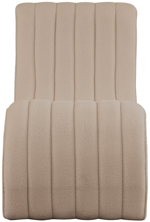 Chaise longue en tissu Orian Teddy