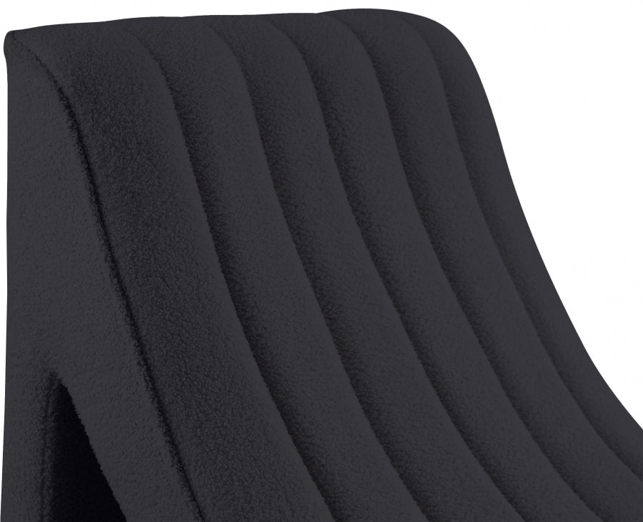 Chaise longue en tissu Orian Teddy