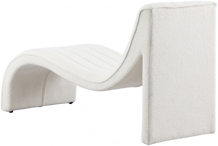 Chaise longue en tissu Orian Teddy