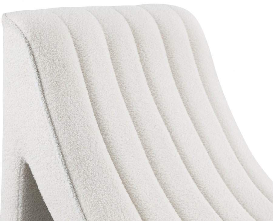 Chaise longue en tissu Orian Teddy