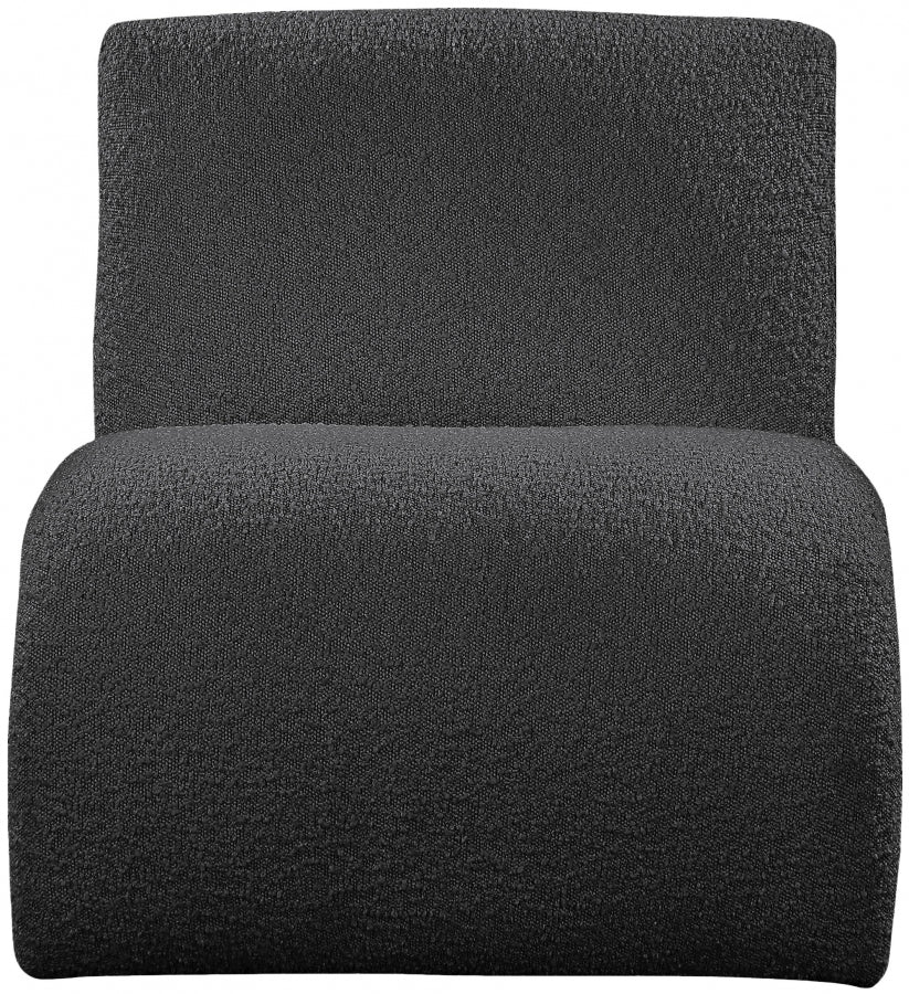 Mulberry Boucle Fabric Upholstered Accent Chair