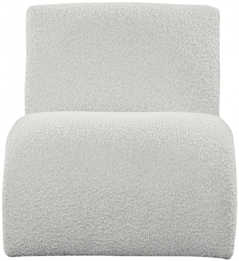 Mulberry Boucle Fabric Upholstered Accent Chair