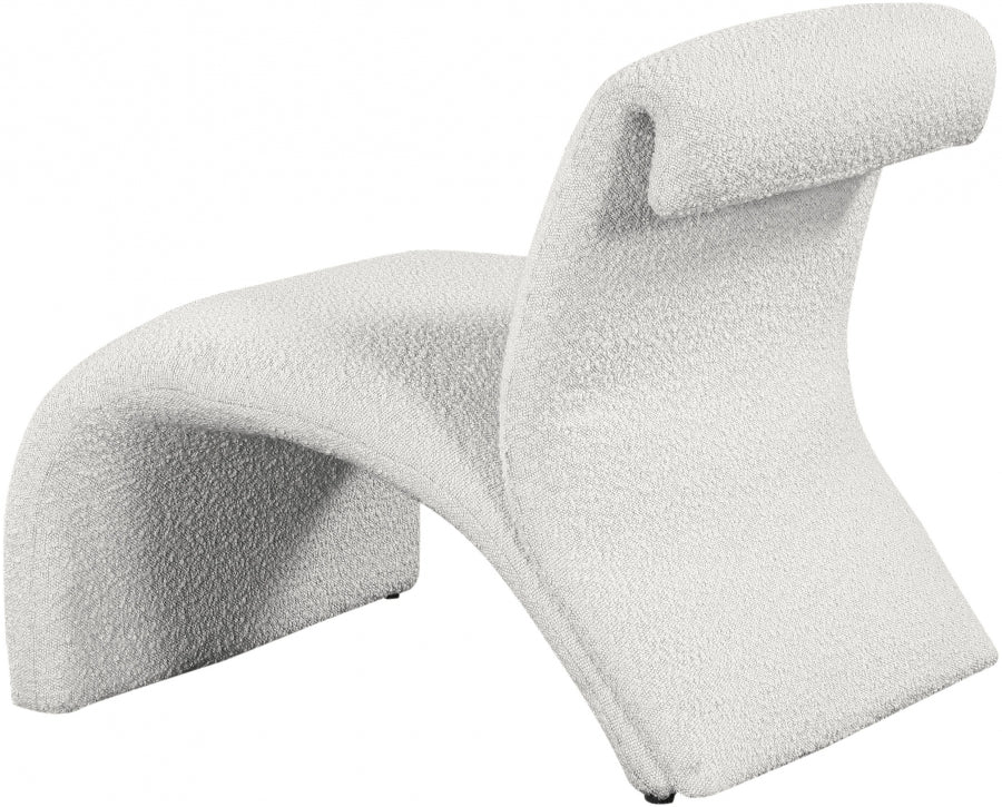 Mulberry Boucle Fabric Upholstered Accent Chair
