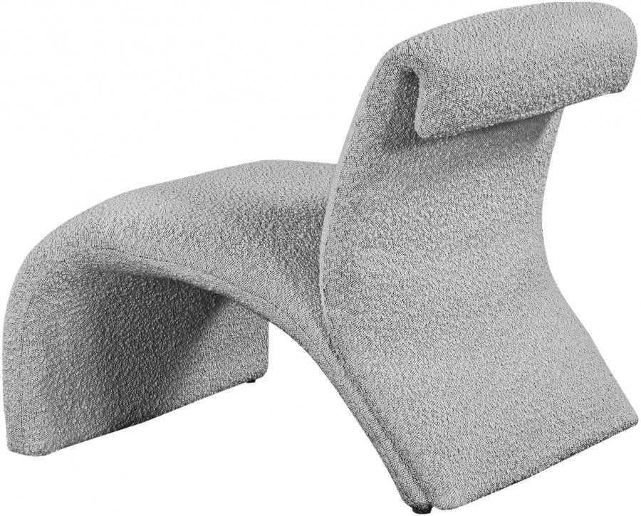 Mulberry Boucle Fabric Upholstered Accent Chair