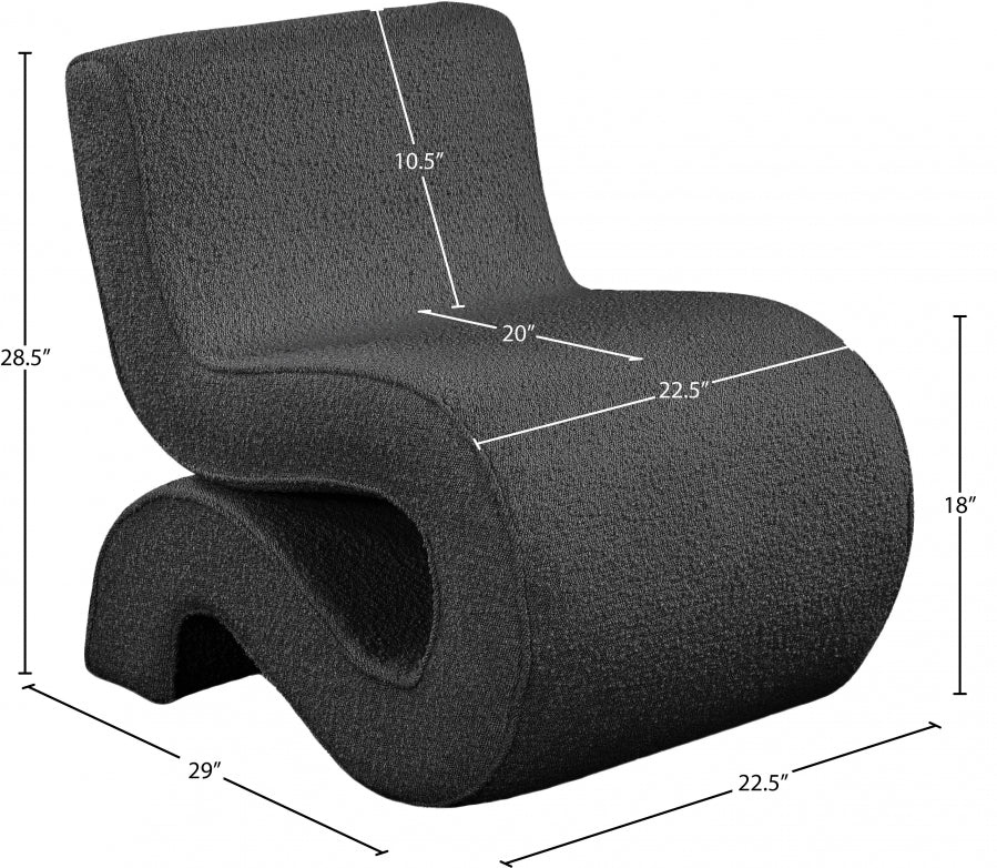 Fauteuil d'appoint rembourré en chenille Vivi