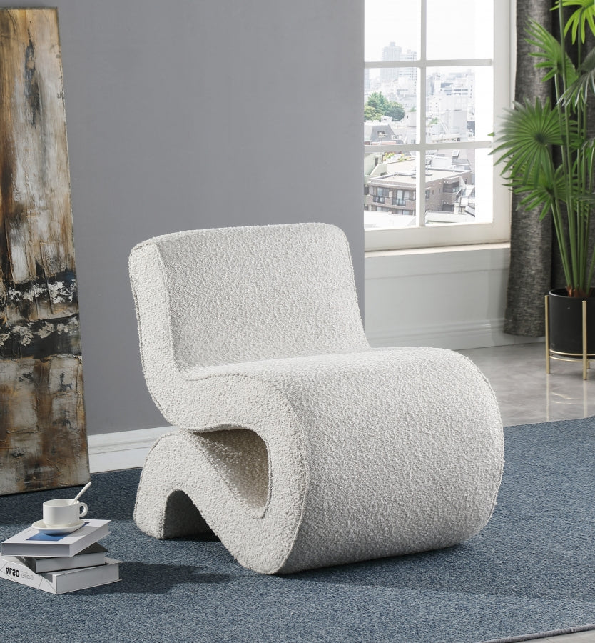 Fauteuil d'appoint rembourré en chenille Vivi