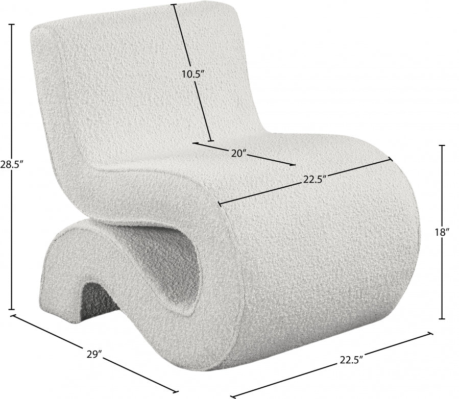 Fauteuil d'appoint rembourré en chenille Vivi