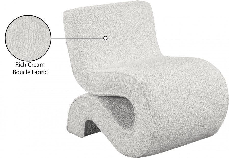 Fauteuil d'appoint rembourré en chenille Vivi