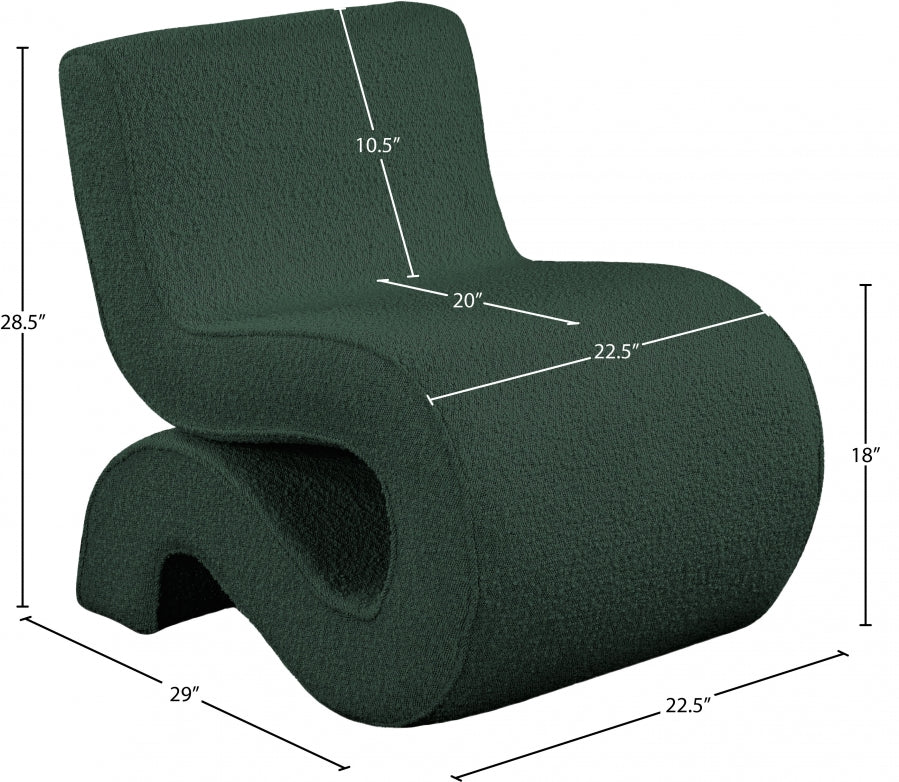 Fauteuil d'appoint rembourré en chenille Vivi
