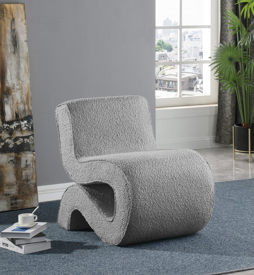 Fauteuil d'appoint rembourré en chenille Vivi
