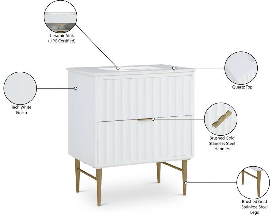 Meuble-lavabo mural pour salle de bain avec lavabo inclus