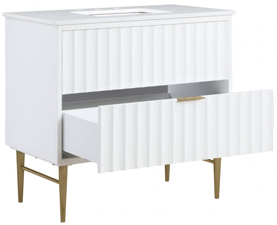Meuble-lavabo mural pour salle de bain avec lavabo inclus