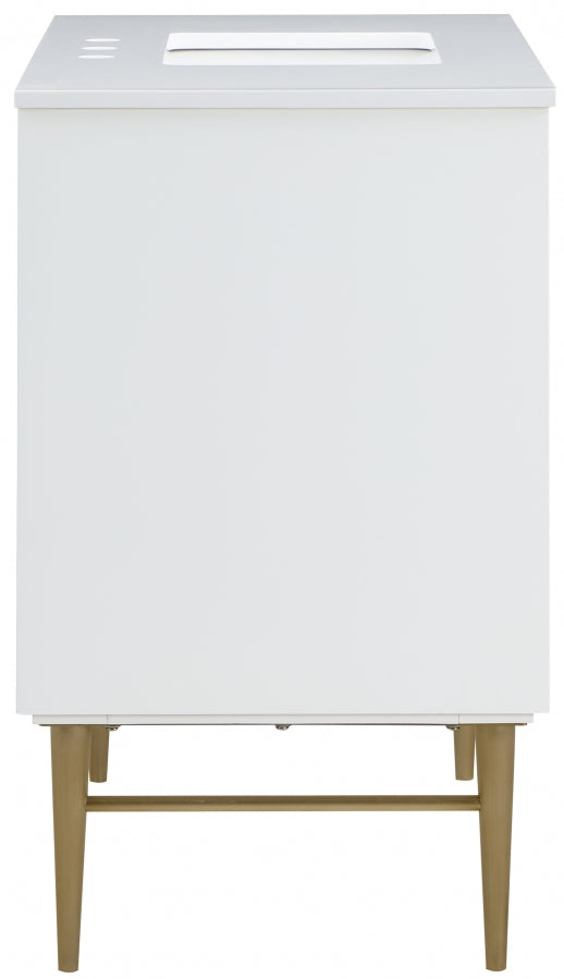 Modernist Engineered Stone Top And Solid Wood Base (brushed gold) Bathroom Vanity