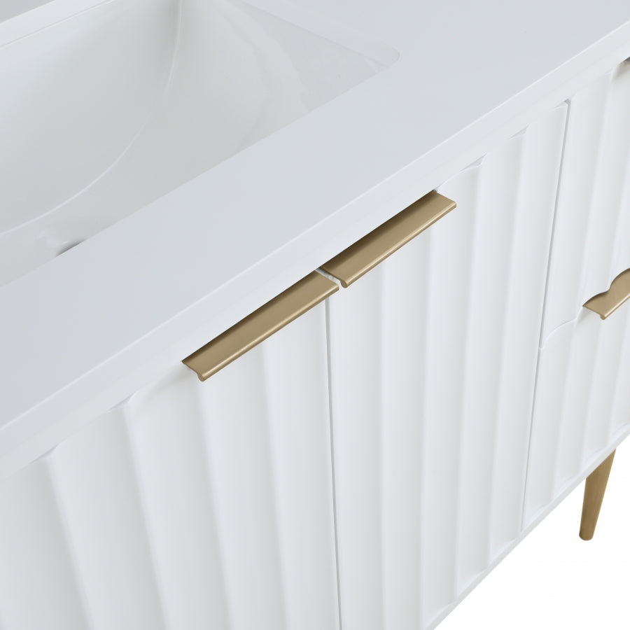 Meuble-lavabo mural pour salle de bain avec lavabo inclus