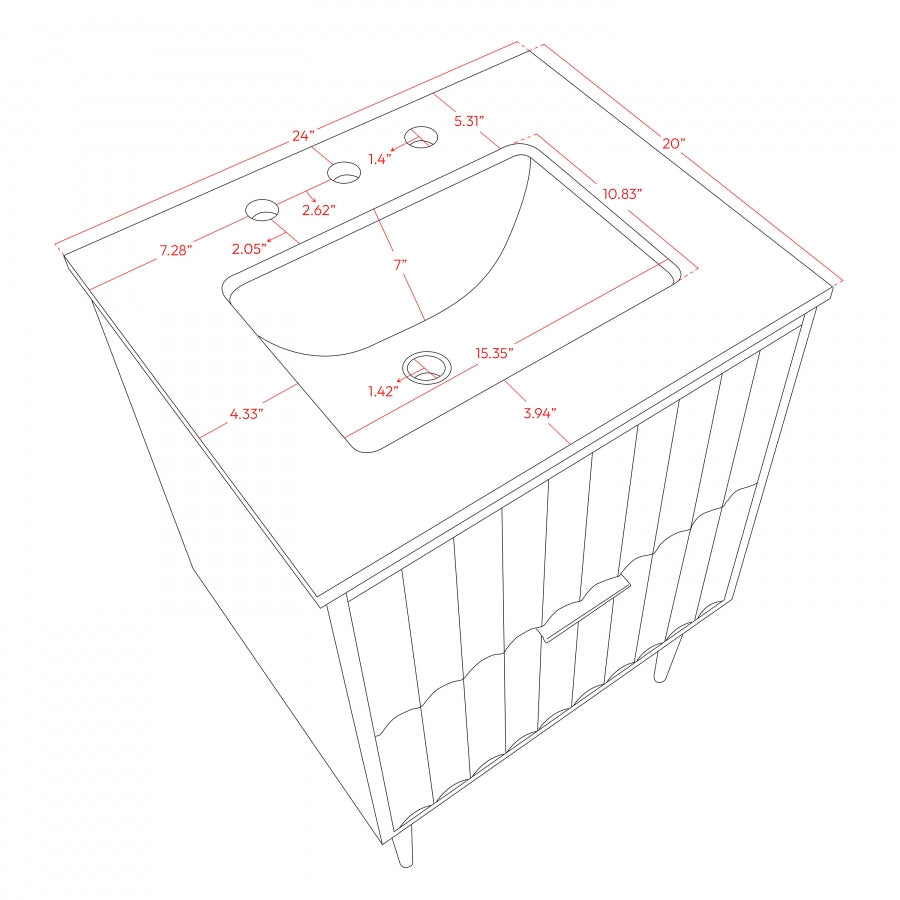Meuble-lavabo mural pour salle de bain avec lavabo inclus