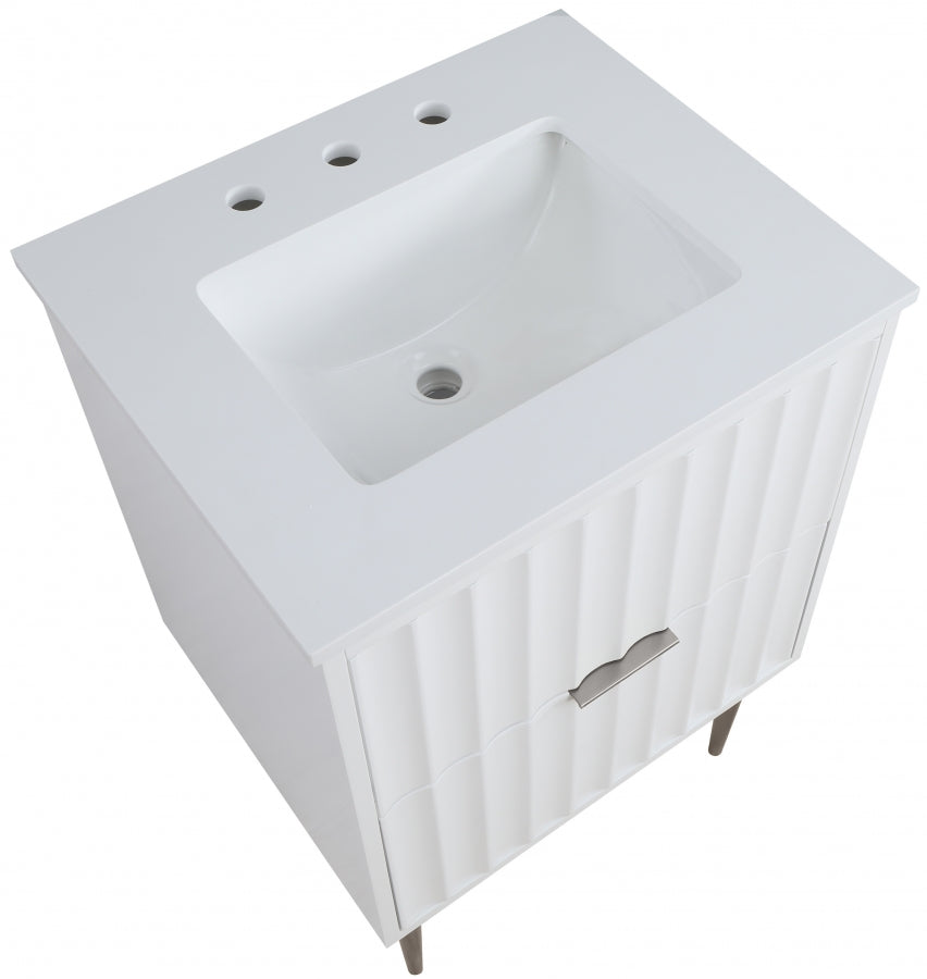 Meuble-lavabo mural pour salle de bain avec lavabo inclus