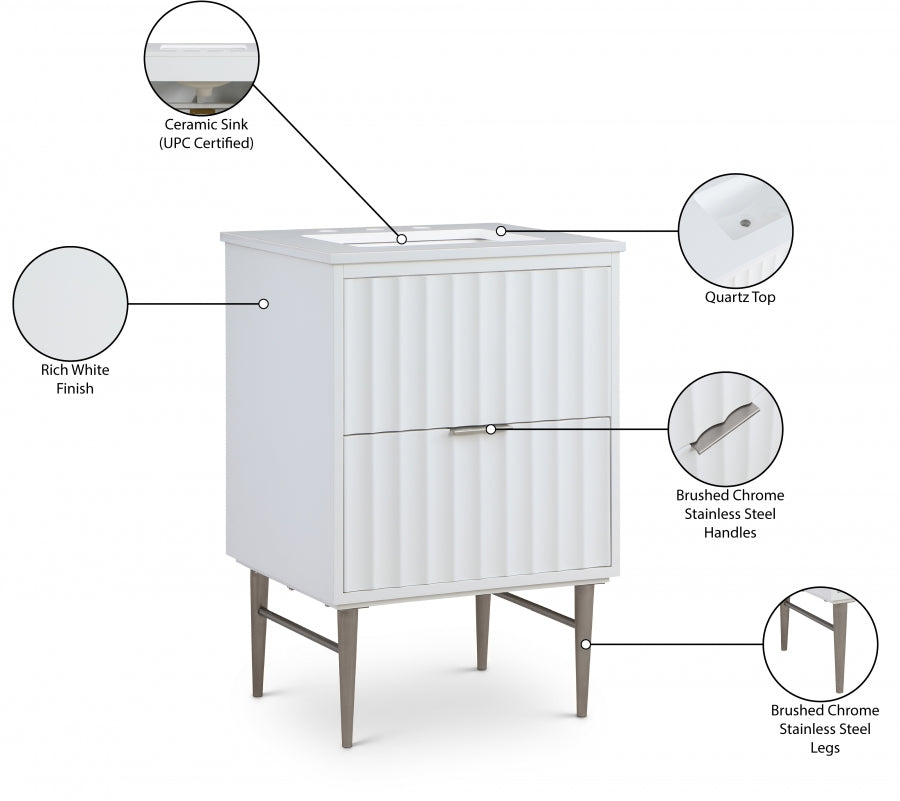 Meuble-lavabo mural pour salle de bain avec lavabo inclus