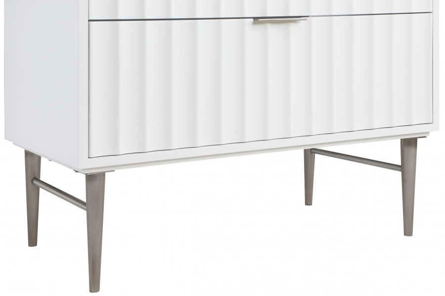 Modernist Engineered Stone Top And Solid Wood Base (brushed chrome) Bathroom Vanity