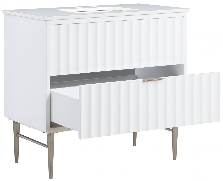 Meuble-lavabo mural pour salle de bain avec lavabo inclus