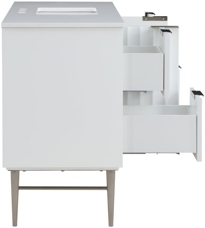 Meuble-lavabo mural pour salle de bain avec lavabo inclus