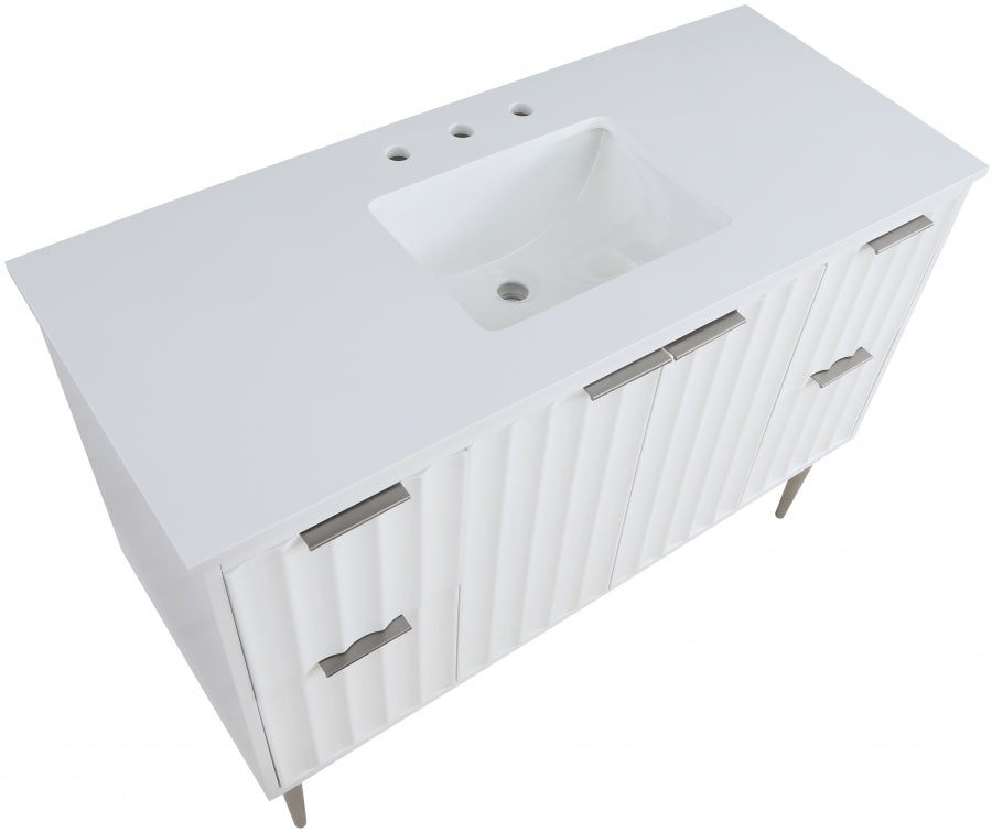 Meuble-lavabo mural pour salle de bain avec lavabo inclus