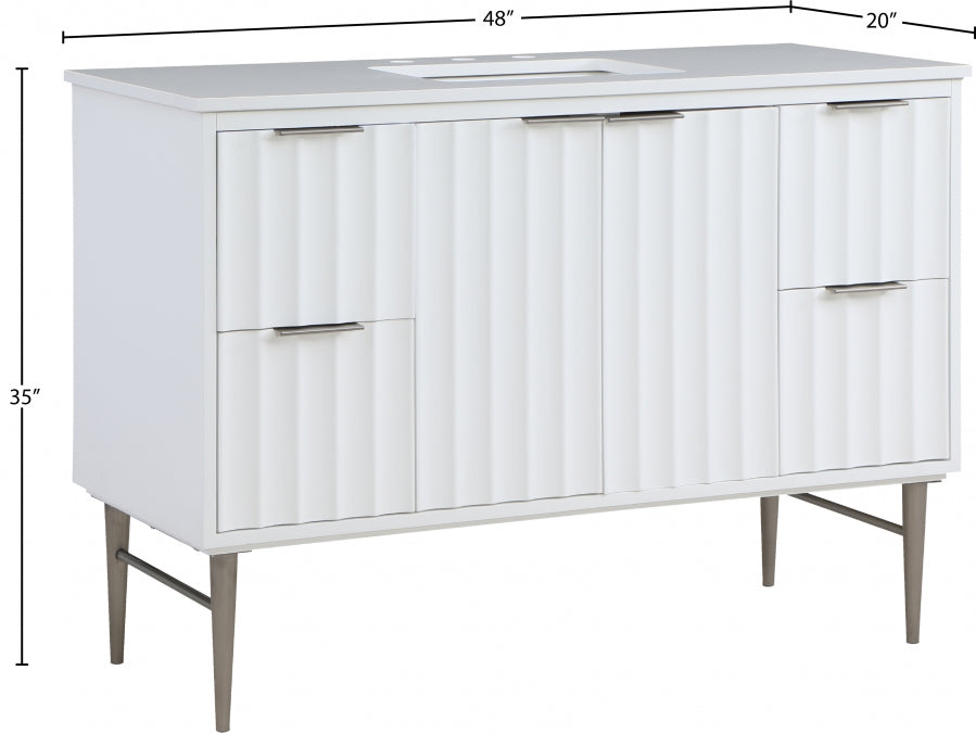 Meuble-lavabo mural pour salle de bain avec lavabo inclus