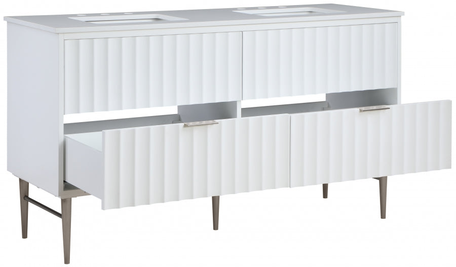 Meuble-lavabo mural pour salle de bain avec lavabo inclus