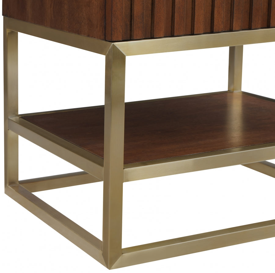 Monad Genuine Marble Top, Steel And Glass Base Vanity