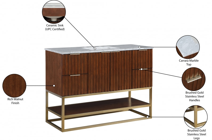 Meuble-lavabo mural pour salle de bain avec lavabo inclus