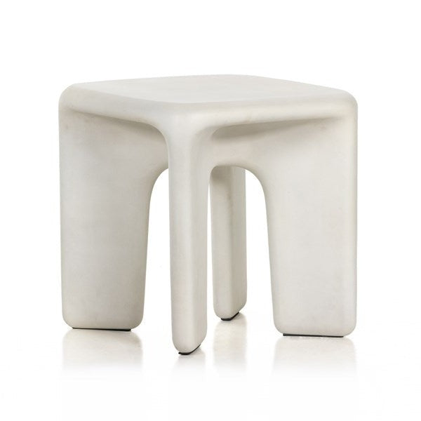Dante End Table - White Concrete