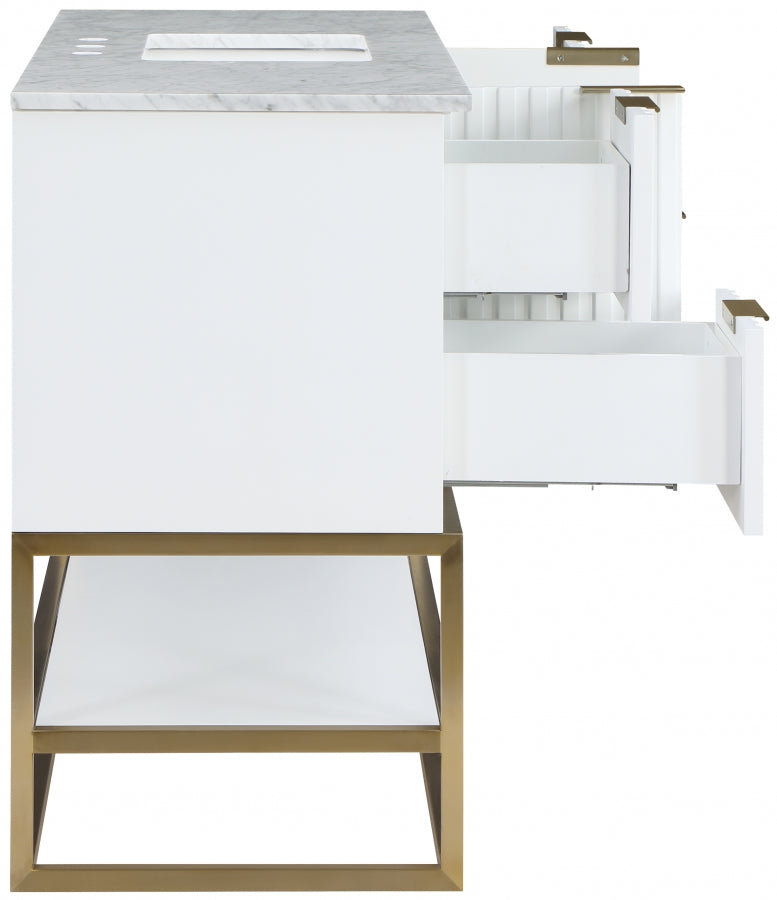 Meuble-lavabo mural pour salle de bain avec lavabo inclus