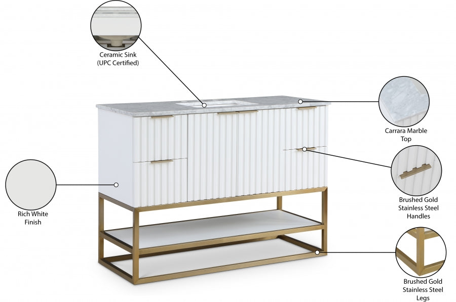 Meuble-lavabo mural pour salle de bain avec lavabo inclus
