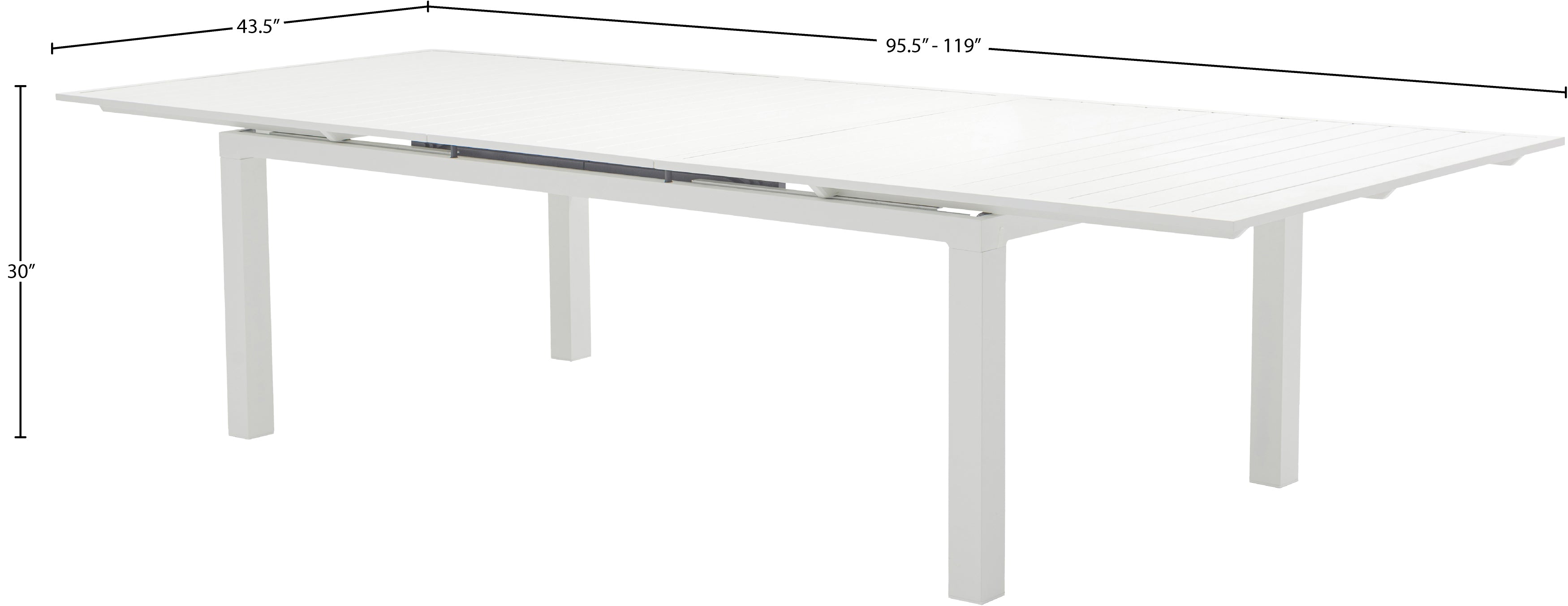 Maldives 95.5" Aluminum Outdoor Patio Dining Table